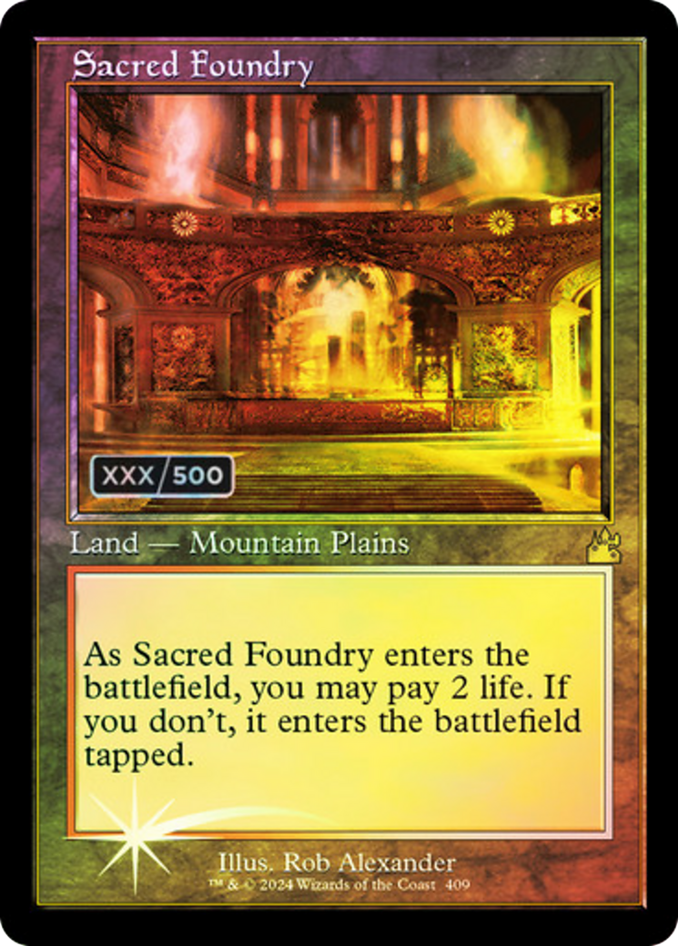 Sacred Foundry (Retro) (Serialized) [Ravnica Remastered]