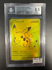 Pikachu V SWSH145 BECKETT 8.5 #17160568