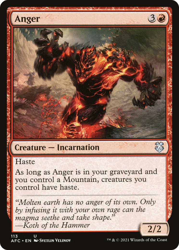 Anger [Dungeons & Dragons: Adventures in the Forgotten Realms Commander]