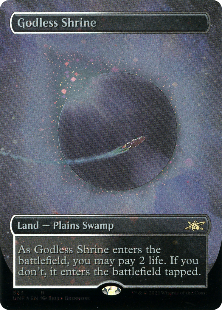 Godless Shrine (Borderless) (Galaxy Foil) [Unfinity]