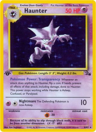 Haunter (6/62) [Fossil 1st Edition]