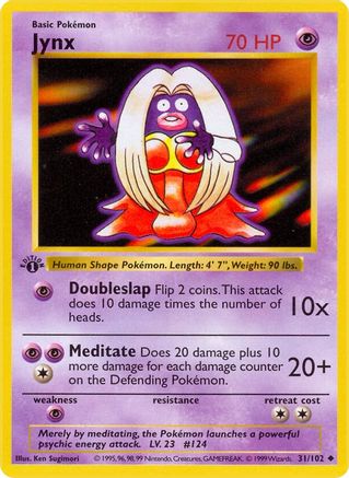 Jynx (31/102) (Shadowless) [Base Set 1st Edition]