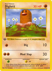 Diglett (47/102) (Shadowless) [Base Set 1st Edition]