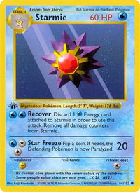 Starmie (64/102) (Shadowless) [Base Set 1st Edition]