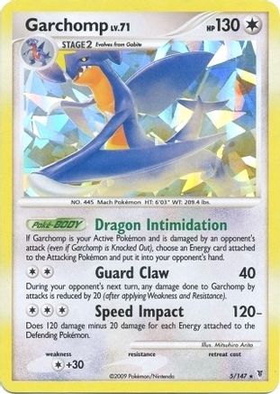 Garchomp (5/147) (Cracked Ice Holo) (Theme Deck Exclusive) [Platinum: Supreme Victors]