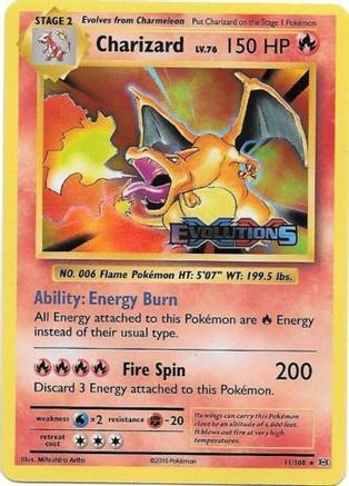 Charizard (11/108) (XY Evolutions Prerelease) [XY: Black Star Promos]