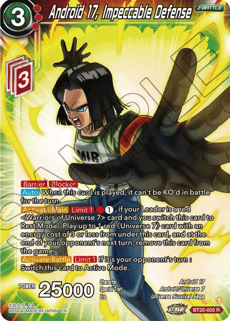 Android 17, Impeccable Defense (BT20-005) [Power Absorbed] - POKÉ JEUX