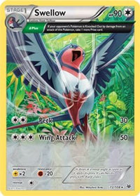 Swellow (72/108) (Theme Deck Exclusive) [XY: Roaring Skies]