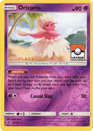 Oricorio (55/145) (League Promo 4th Place) [Sun & Moon: Guardians Rising]