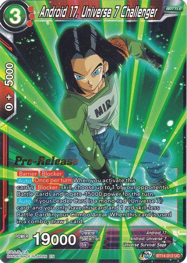 Android 17, Universe 7 Challenger (BT14-012) [Cross Spirits Prerelease Promos] - POKÉ JEUX