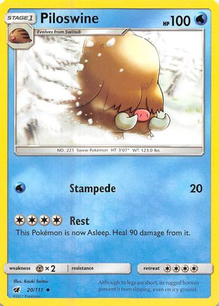 Piloswine (20/111) [Sun & Moon: Crimson Invasion]