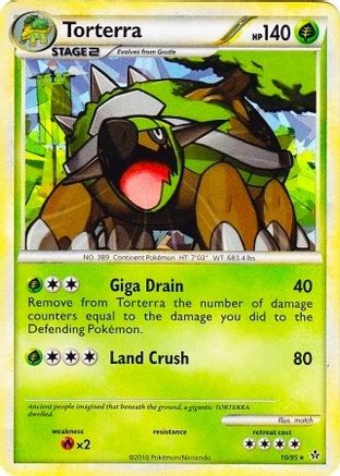 Torterra (10/95) (Cracked Ice Holo) [HeartGold & SoulSilver: Unleashed]