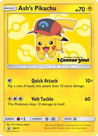 Ash's Pikachu (SM111) [Sun & Moon: Black Star Promos]