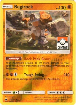 Regirock (53/111) (League Promo) [Sun & Moon: Crimson Invasion]