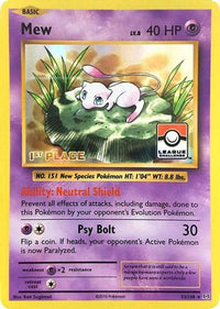 Mew (53/108) (League Promo 1st Place) [XY: Evolutions]