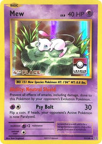 Mew (53/108) (League Promo 4th Place) [XY: Evolutions]