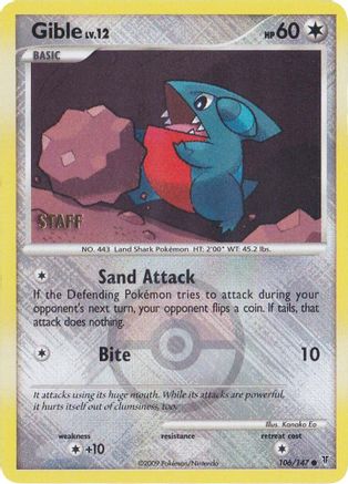 Gible (106/147) (Championship Promo Staff) [Platinum: Supreme Victors]