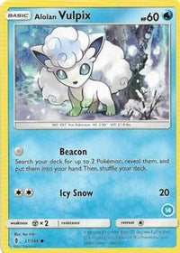 Alolan Vulpix (21/145) (Deck Exclusive #14) [Sun & Moon: Trainer Kit - Alolan Ninetales]