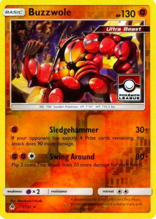 Buzzwole (77/131) (League Promo) [Sun & Moon: Forbidden Light]