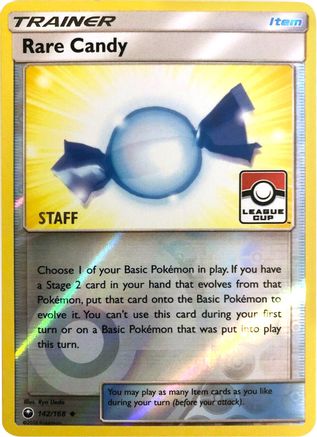 Rare Candy (142/168) (League Promo Staff) [Sun & Moon: Celestial Storm]