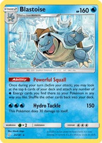 Blastoise (25/181) (Theme Deck Exclusive) [Sun & Moon: Team Up]