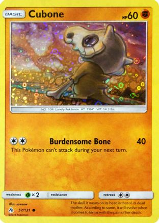 Cubone (57/131) (General Mills Promo) [Sun & Moon: Forbidden Light]