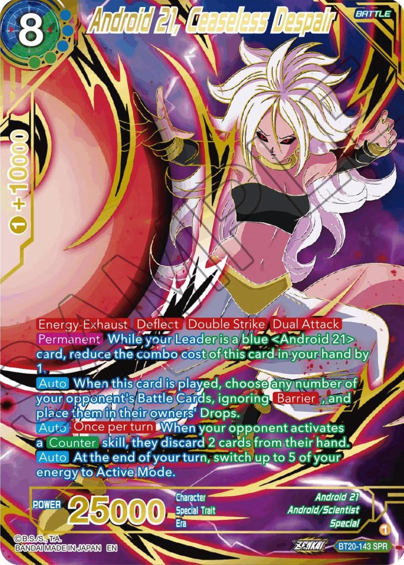 Android 21, Ceaseless Despair (SPR) (BT20-143) [Power Absorbed] - POKÉ JEUX