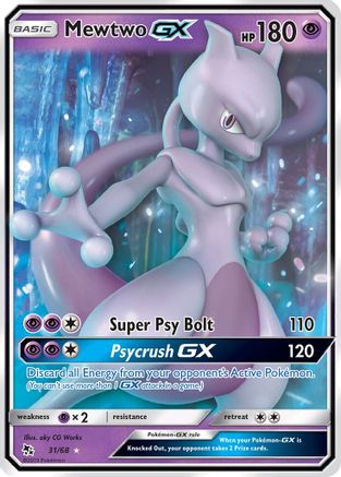 Mewtwo GX (31/68) [Sun & Moon: Hidden Fates]