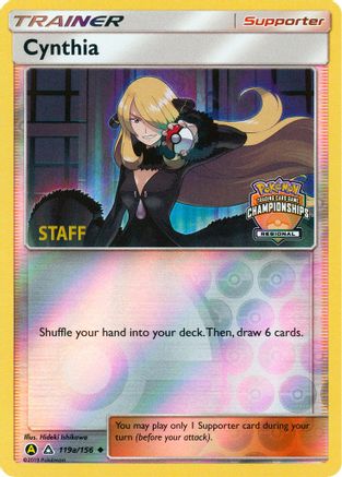 Cynthia (119a/156) (Regional Championship Promo Staff) [Sun & Moon: Ultra Prism]