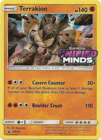 Terrakion (SM205) (Staff Prerelease Promo) [Sun & Moon: Black Star Promos]