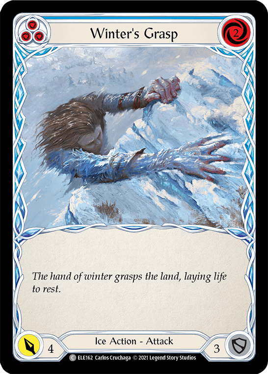 Winter's Grasp (Blue) [ELE162] (Tales of Aria) 1st Edition Rainbow Foil - POKÉ JEUX