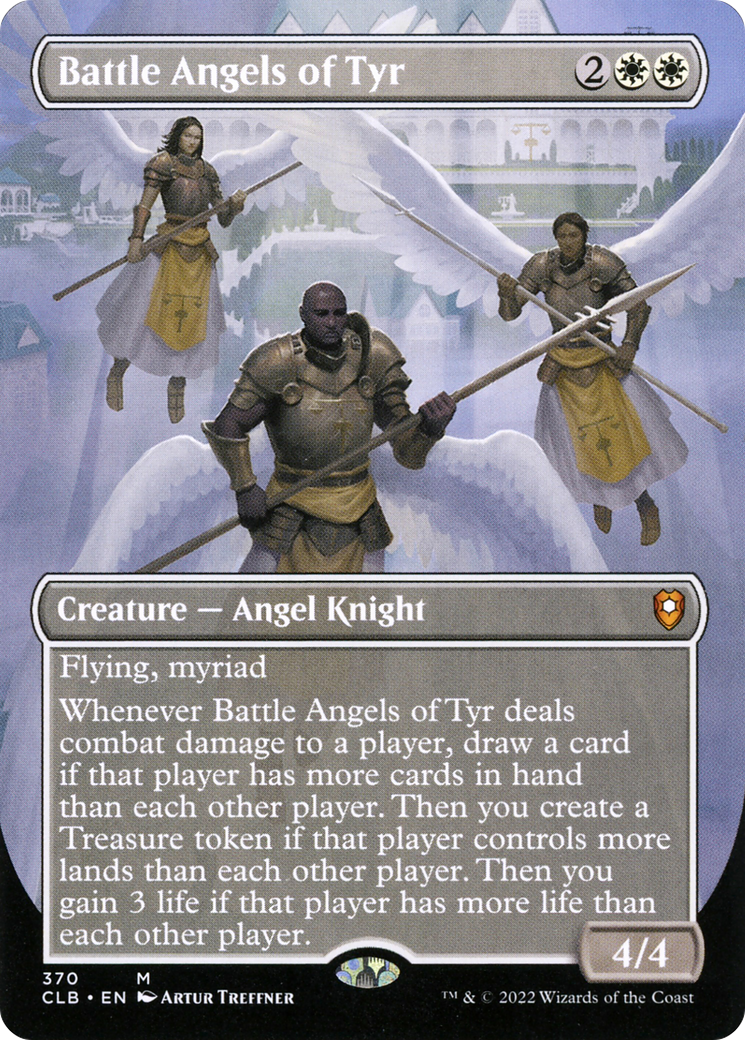 Battle Angels of Tyr (Borderless Alternate Art) [Commander Legends: Battle for Baldur's Gate]