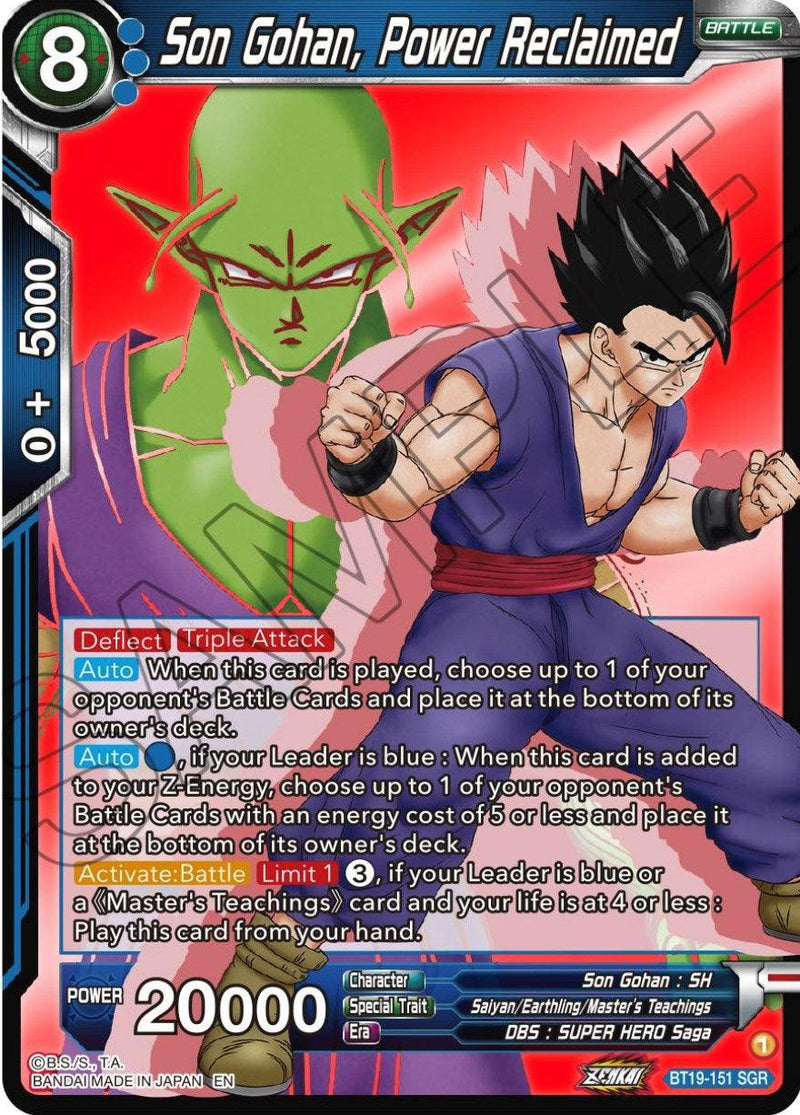 Son Gohan, Power Reclaimed (BT19-151) [Fighter's Ambition] - POKÉ JEUX