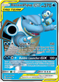 Blastoise & Piplup GX (214/236) [Sun & Moon: Cosmic Eclipse]