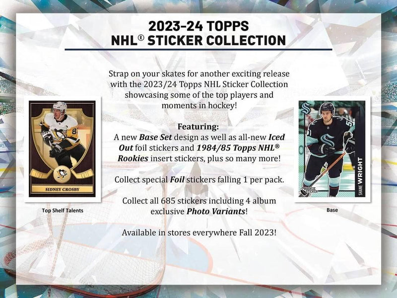 2023-24 Topps NHL Sticker Combo Gravity Feed Box