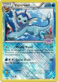 Vaporeon (25/108) (State Province Championship 2013 Promo Staff) [Black & White: Dark Explorers]