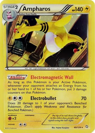 Ampharos (40/124) (Cosmos Holo) (Blister Exclusive) [Black & White: Dragons Exalted]