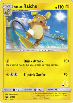 Alolan Raichu (SM65) (Pikachu Stamp