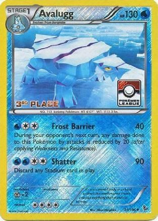 Avalugg (31/106) (League Promo 3rd Place) [XY: Flashfire]