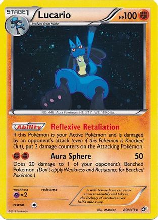 Lucario (80/113) (Cosmos Holo) [Black & White: Legendary Treasures]