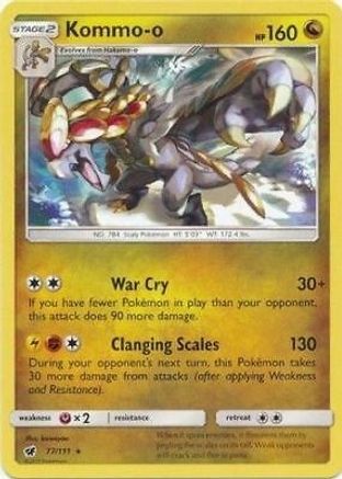 Kommo-o (77/111) (Cracked Ice Holo) (Theme Deck Exclusive) [Sun & Moon: Crimson Invasion]