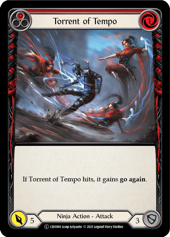 Torrent of Tempo (Red) [U-CRU069] (Crucible of War Unlimited) Unlimited Rainbow Foil - POKÉ JEUX