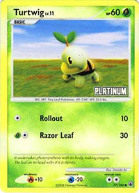 Turtwig LV.11 (77/100) (Platinum) [Burger King Promos: 2008 Collection]