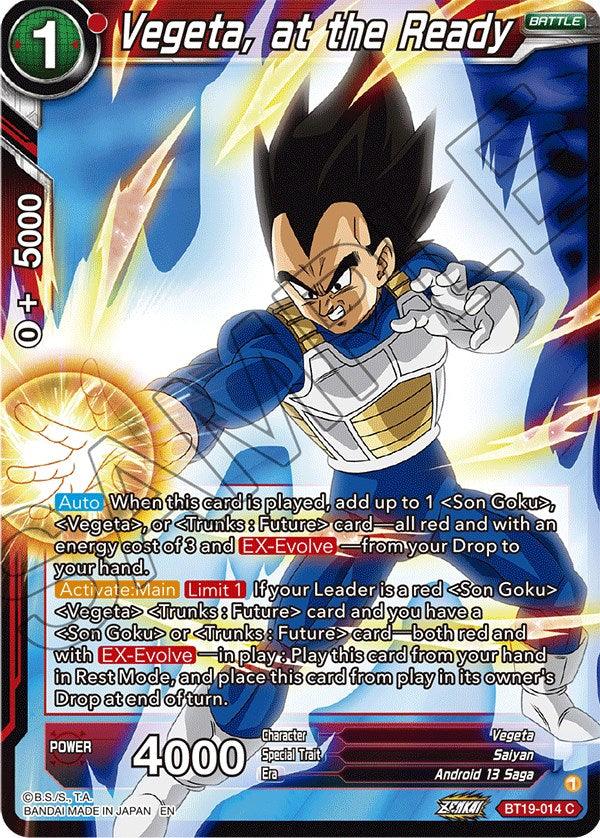 Vegeta, at the Ready (BT19-014) [Fighter's Ambition] - POKÉ JEUX