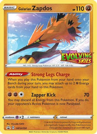 Galarian Zapdos (SWSH124) (Prerelease Promo) [Sword & Shield: Black Star Promos]