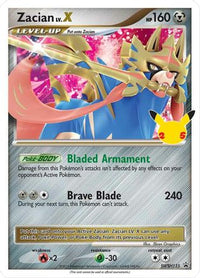 Zacian LV.X (SWSH135) (Celebrations) [Sword & Shield: Black Star Promos]