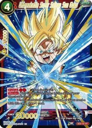 Unbreakable Super Saiyan Son Goku (Gold Stamped) (SD2-03) [Mythic Booster] - POKÉ JEUX