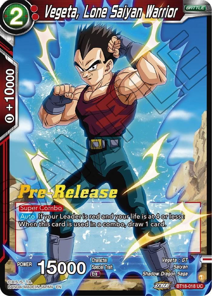 Vegeta, Lone Saiyan Warrior (BT18-018) [Dawn of the Z-Legends Prerelease Promos] - POKÉ JEUX