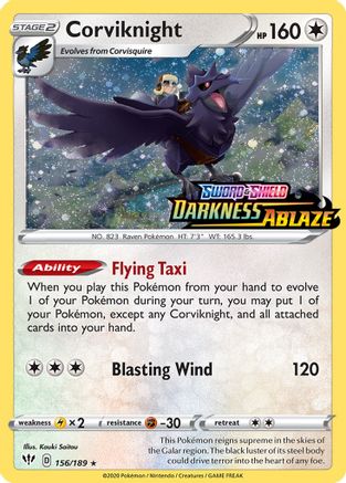 Corviknight (156/189) (Cosmos Holo) [Sword & Shield: Darkness Ablaze]