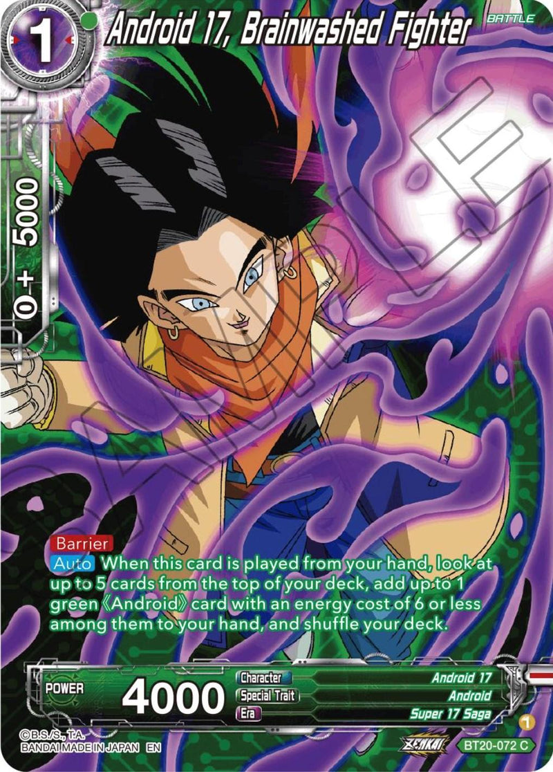 Android 17, Brainwashed Fighter (Silver Foil) (BT20-072) [Power Absorbed] - POKÉ JEUX